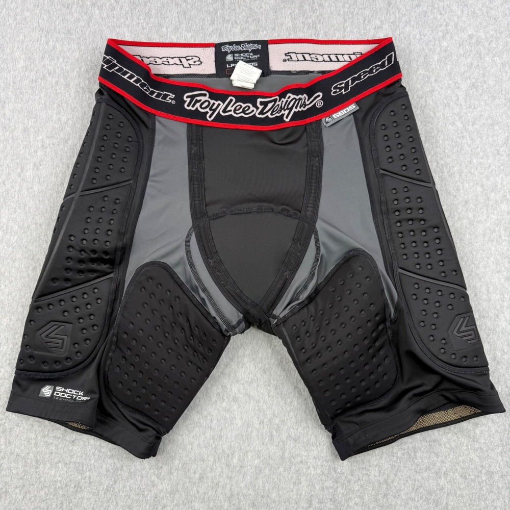 Troy Lee Designs Shorts Men Large Black Padded LPS 5605 Shock Doctor Biking